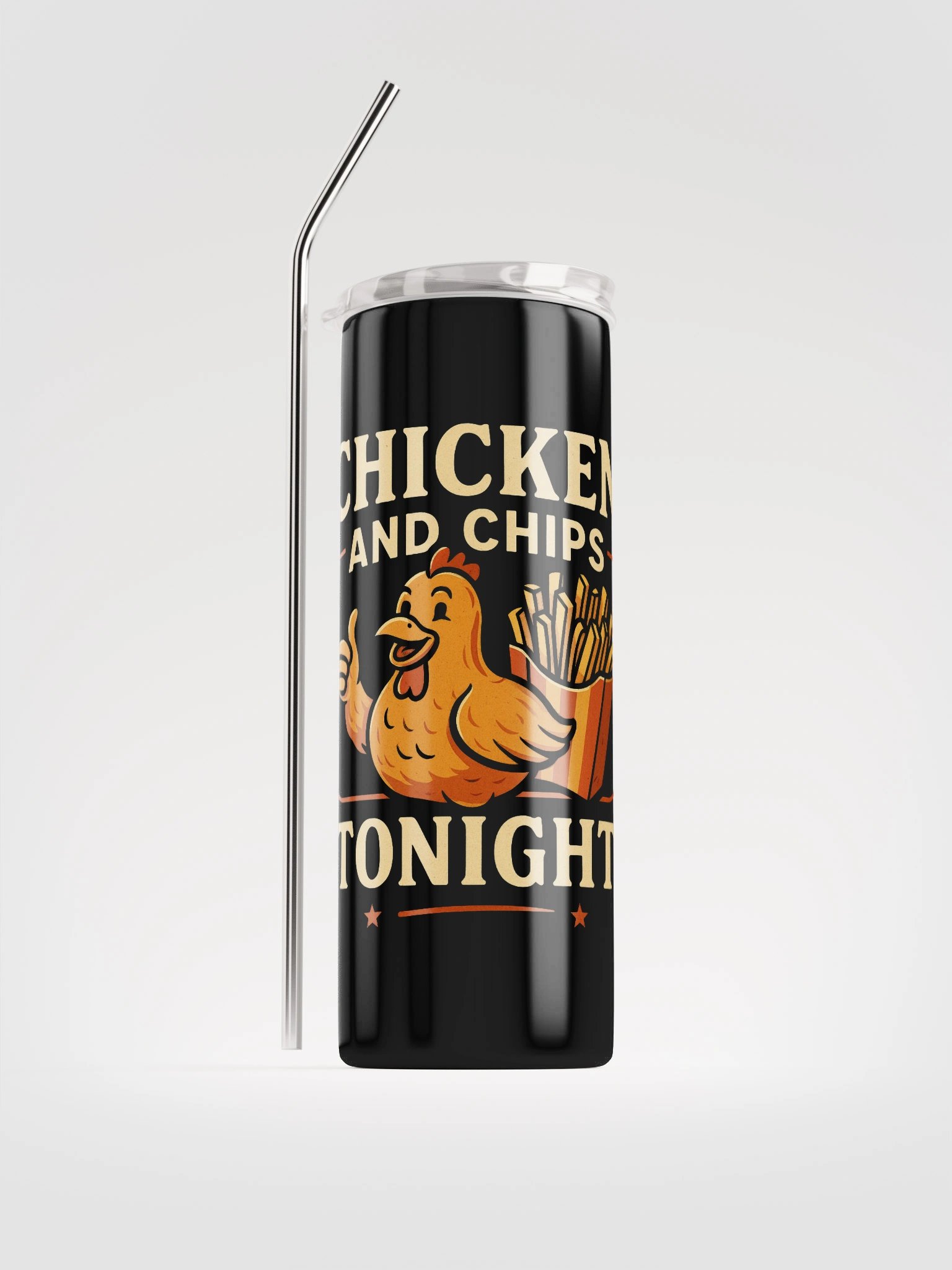 Retro Chicken & Chips Stainless Steel Tumbler product image (1)