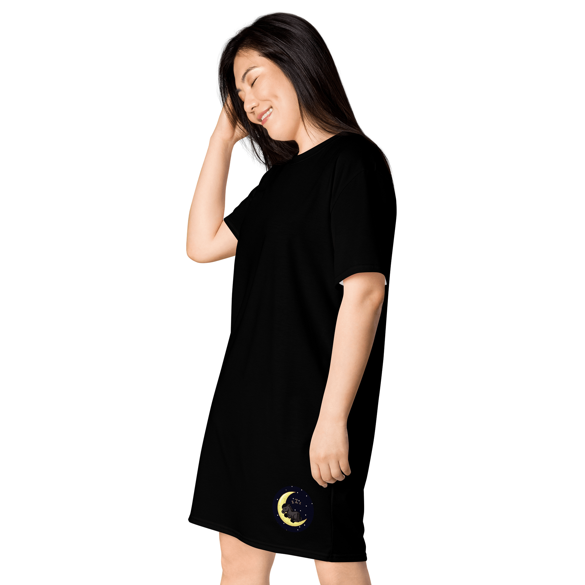 Sleepy Moon All-Over Print T-Shirt Dress product image (3)