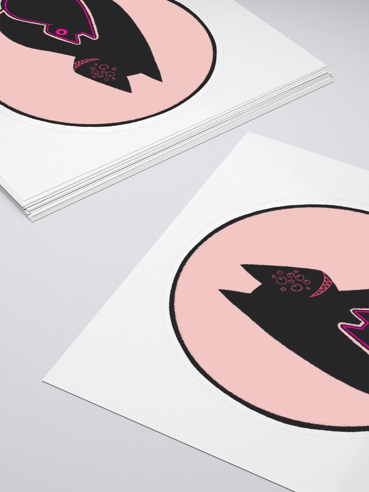 Black Cat + Shadow - Drawtober 2023 Sticker product image (4)