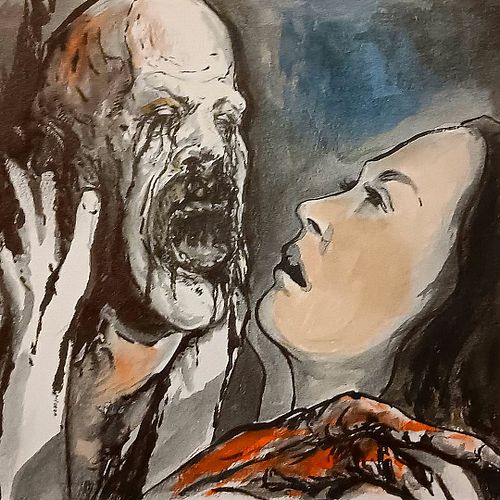 This drawing and painting have just dropped into the shop on #kofi so be sure to get them while I still have them. #ink #inkd...
