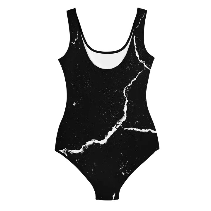 Cracked Monochrome Youth Swimsuit product image (2)