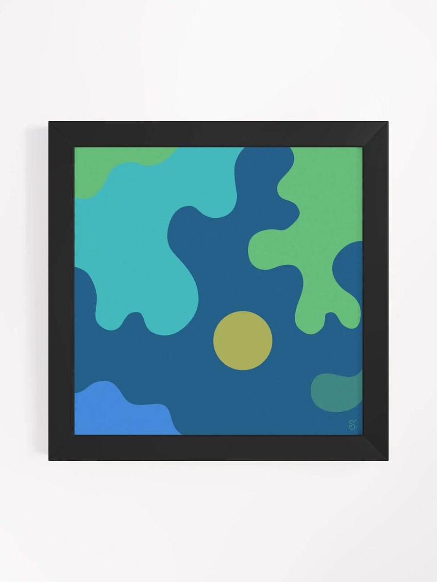 Abstract Wavy Landscape Framed Poster - Abstract Composition No. 8 product image (3)