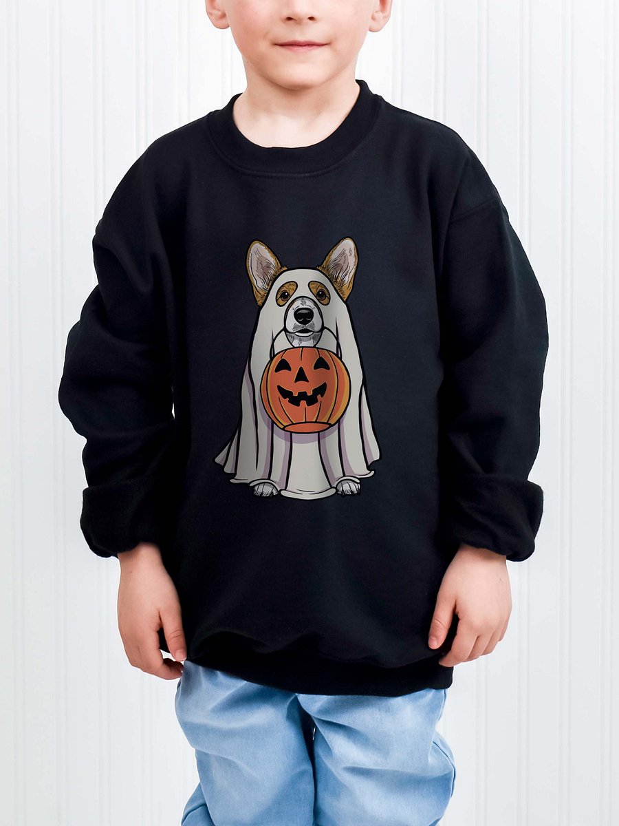 Halloween Pembroke Welsh Corgi(Fawn & White) Youth Sweatshirt product image (1)