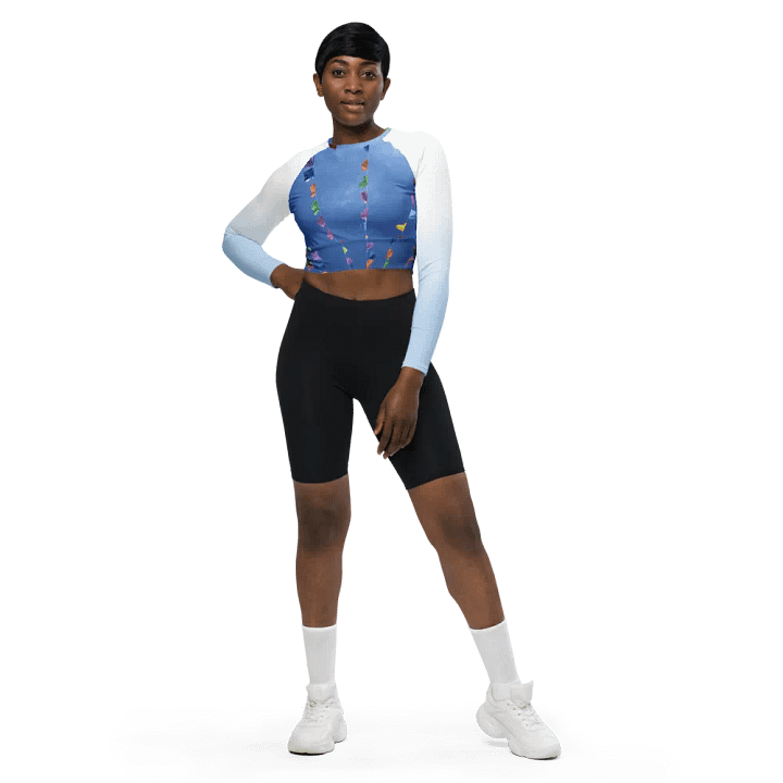 Papel Picado Long Sleeved Jersey Crop Top product image (1)