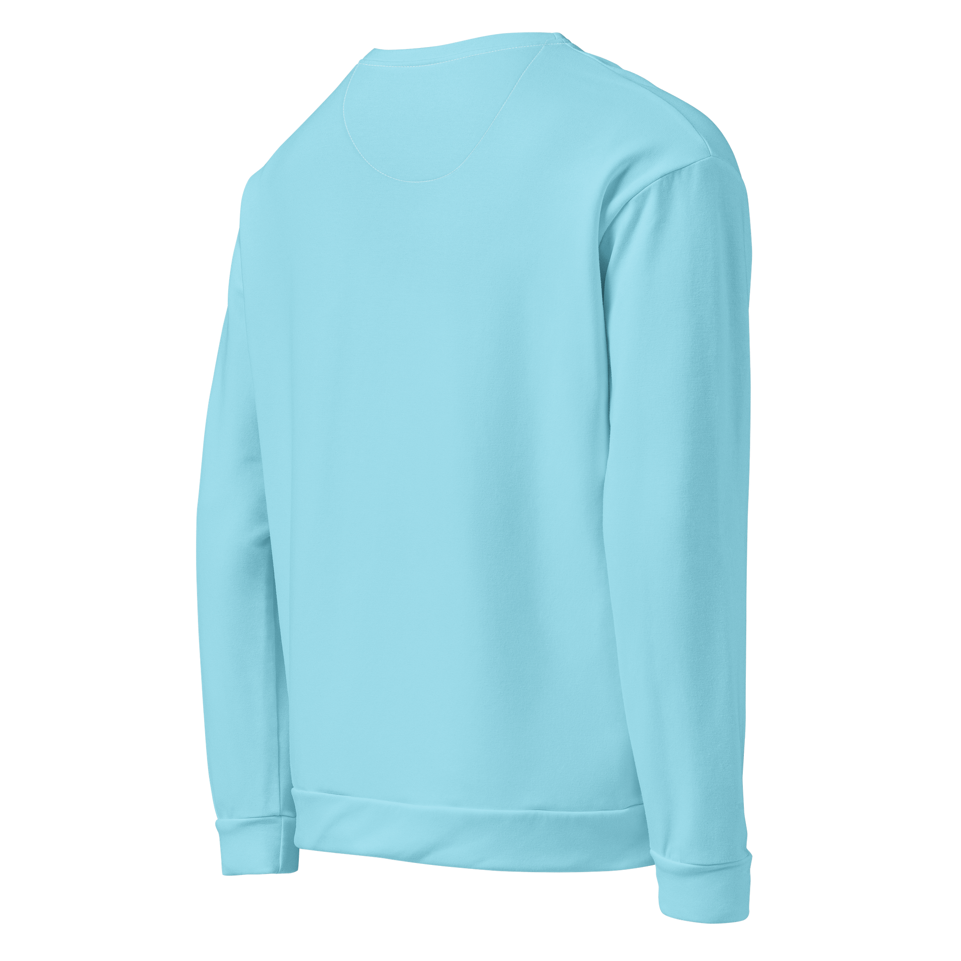 Light Blue Solid Color Eco Friendly Unisex Sweatshirt product image (5)