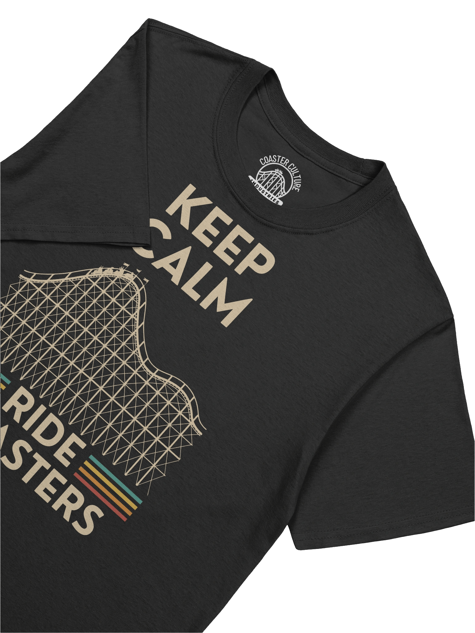 Keep Calm Ride Coasters T-Shirt – Retro Theme Park Fan Tee product image (5)