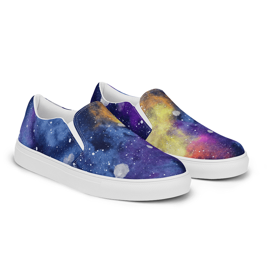 Watercolor Galaxy Womens Slip On Shoes product image (2)