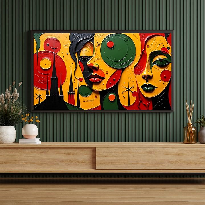 Church Folk TV Frame Art/Wallpaper Juneteenth Picture Print for Black History Art product image (2)