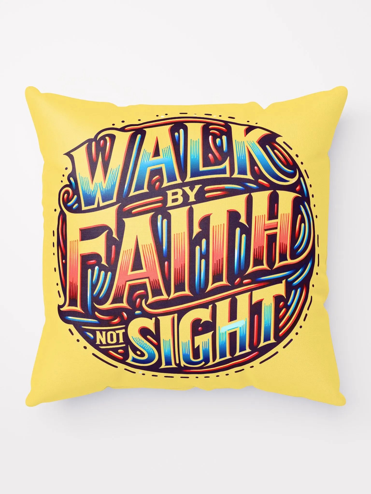 Walk By Faith Not Sight inspirational Throw Pillow product image (5)
