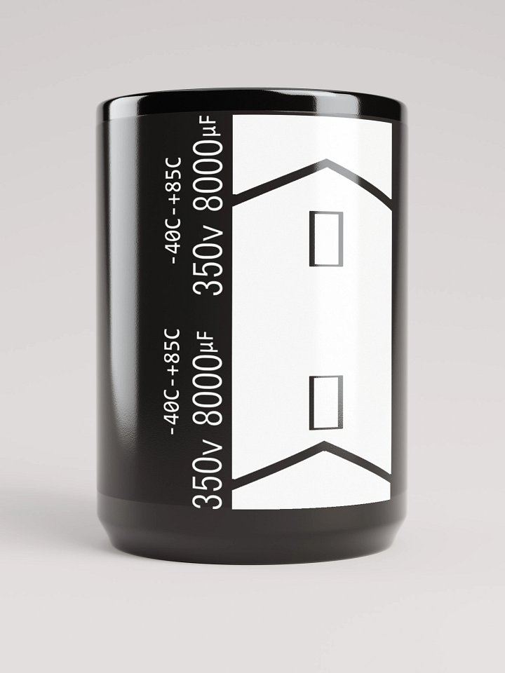 Capacitor Glossy Mug - 15oz Size - BLACK product image (1)