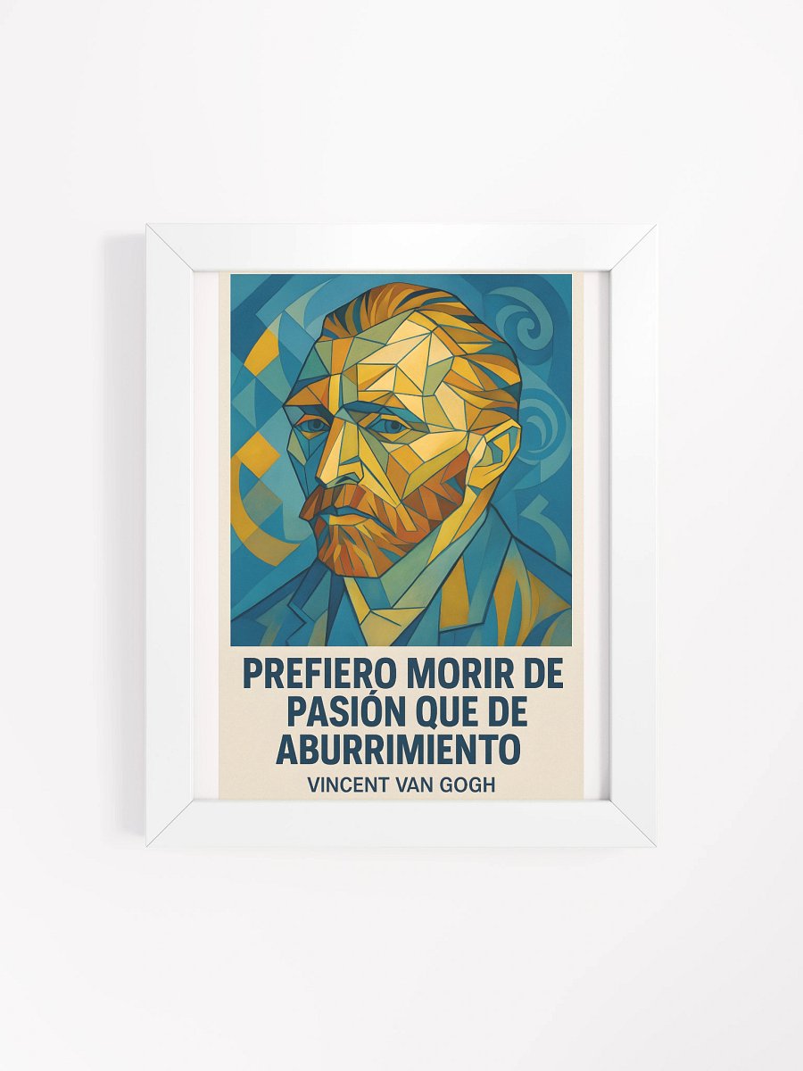 Póster ultra-premium retrato cubista de van Gogh fusionando post-impresionismo y cubismo product image (4)