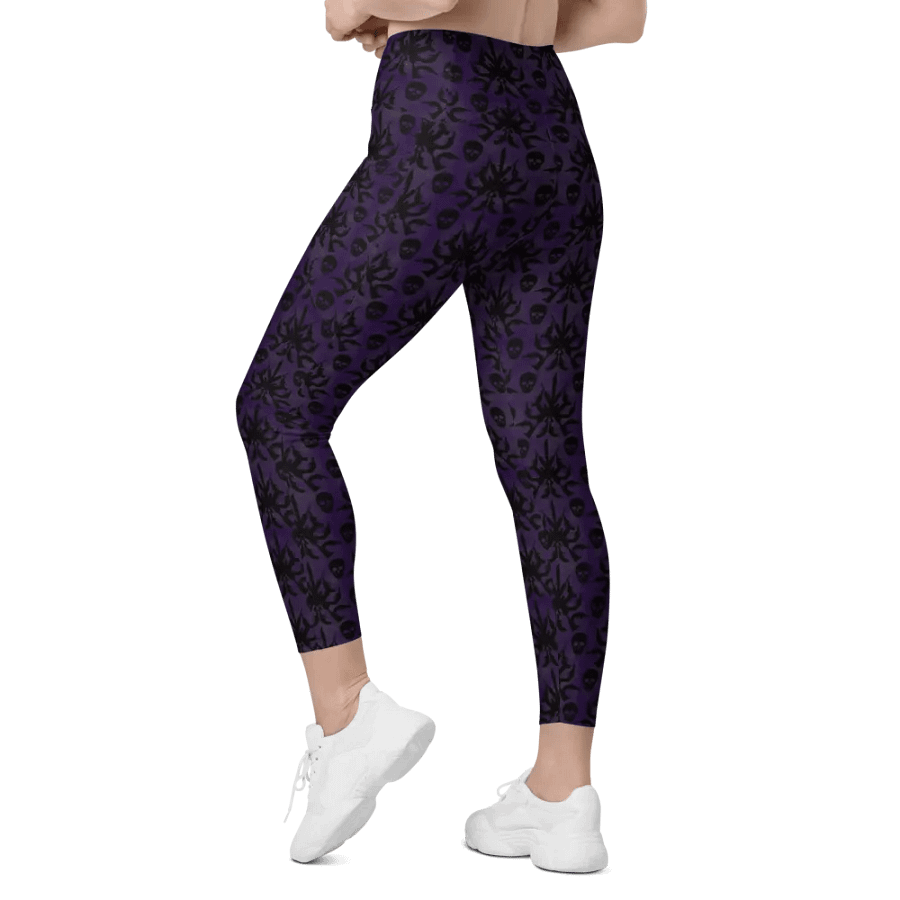 Gothic 2A High Waist Pocket Leggings - Purple product image (7)