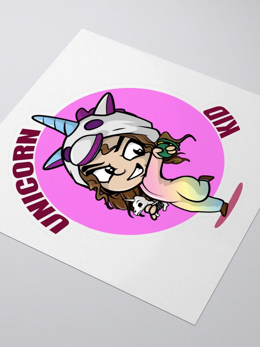 Unicorn Kid Kiss-Cut Sticker Pink product image (9)
