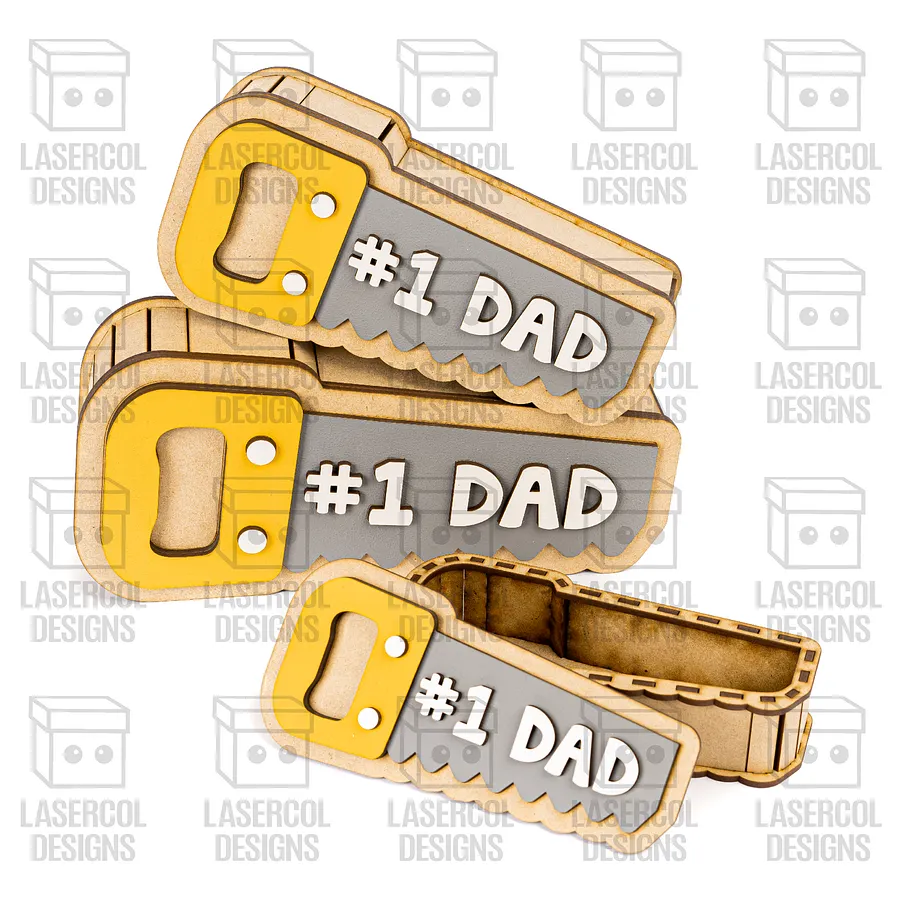 Saw Shaped Father's Day Gift Boxes (3 Sizes) - Laser Cut Files product image (3)