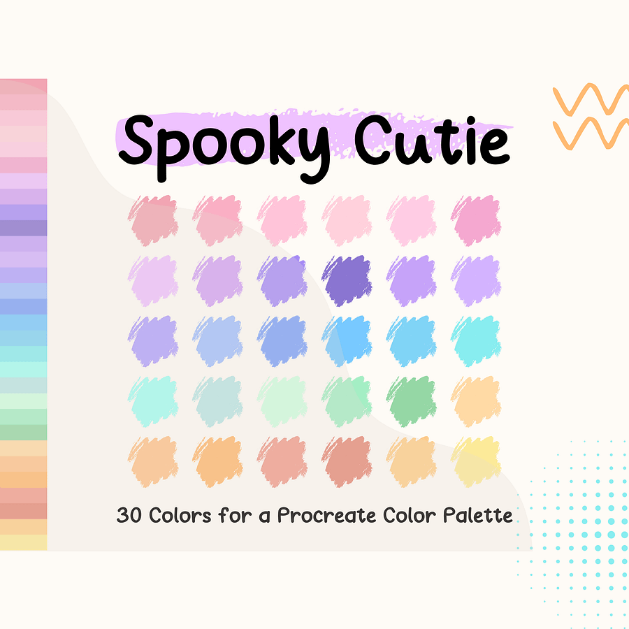 Spooky Cutie Procreate Color Palette with HEX Codes ★ DIGITAL ★ product image (1)