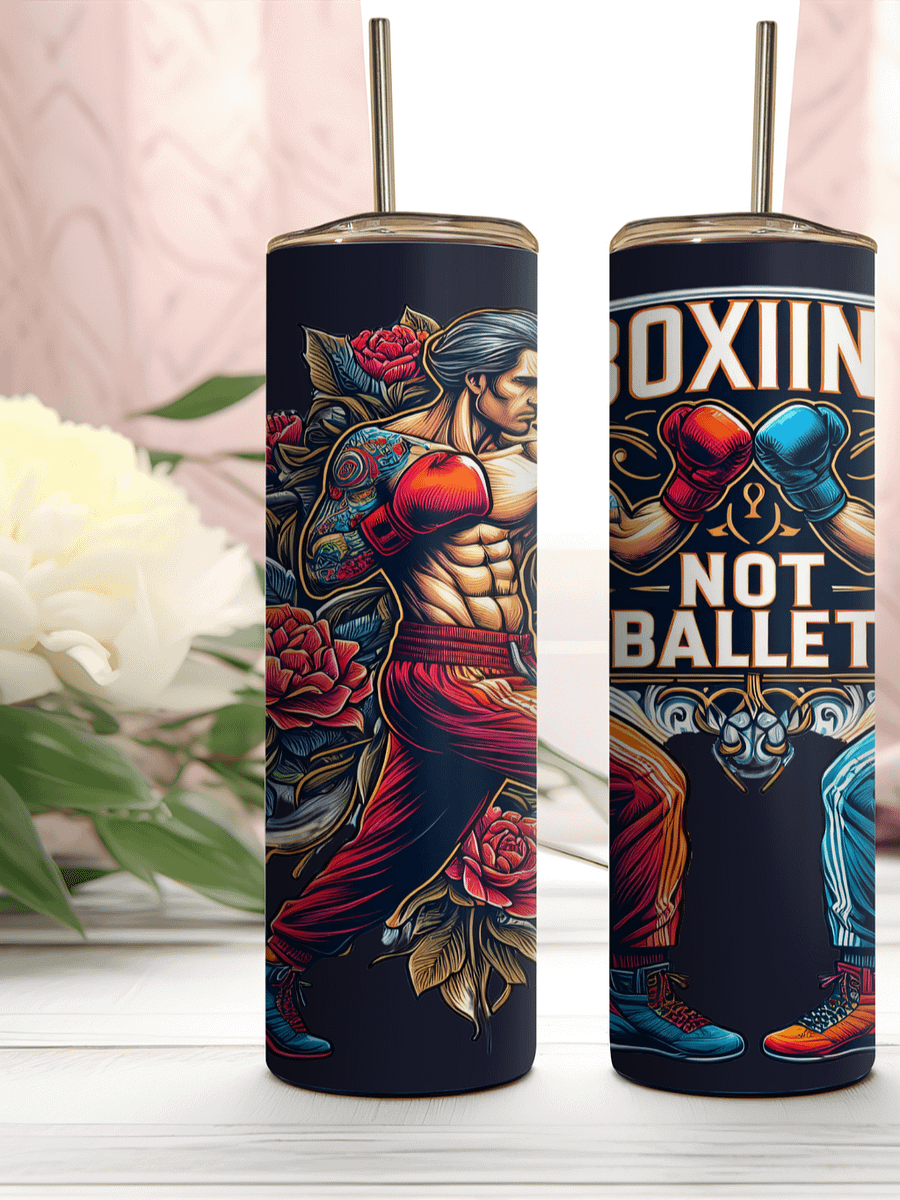 Boxing Not Ballet Rumble & Grace Glossy Stainless Steel Tumbler product image (2)
