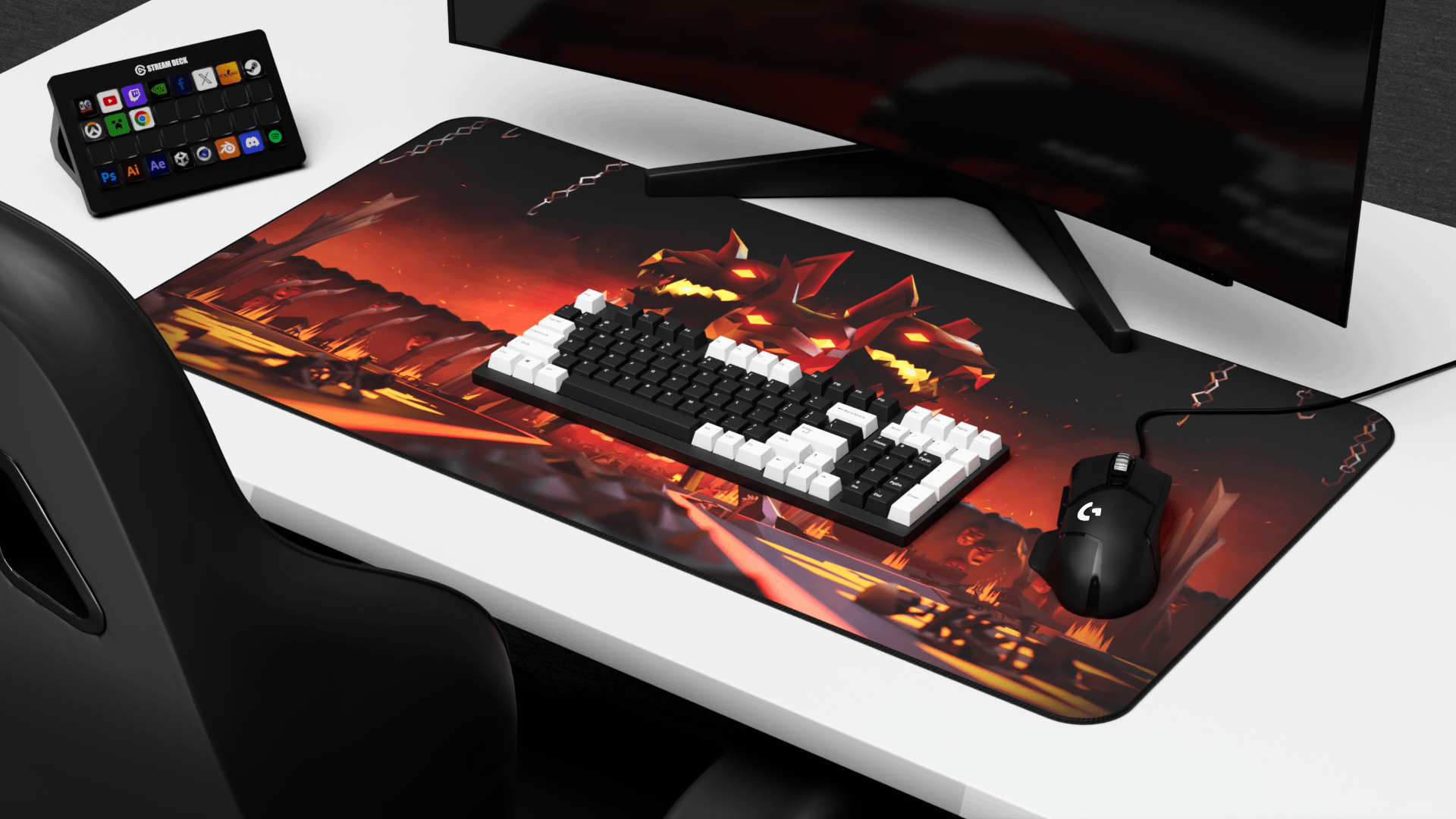 Cerberus | Large 3D Desk Mat product image (5)