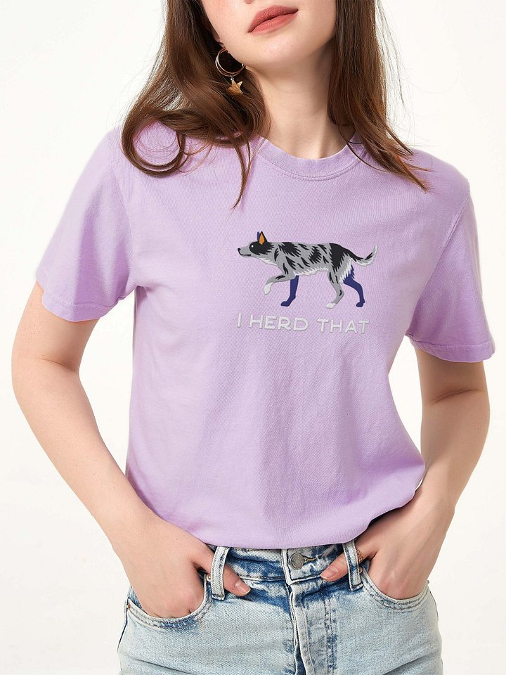 I Herd That T-Shirt(Embroidered) of an Australian Koolie(Blue Merle) product image (2)