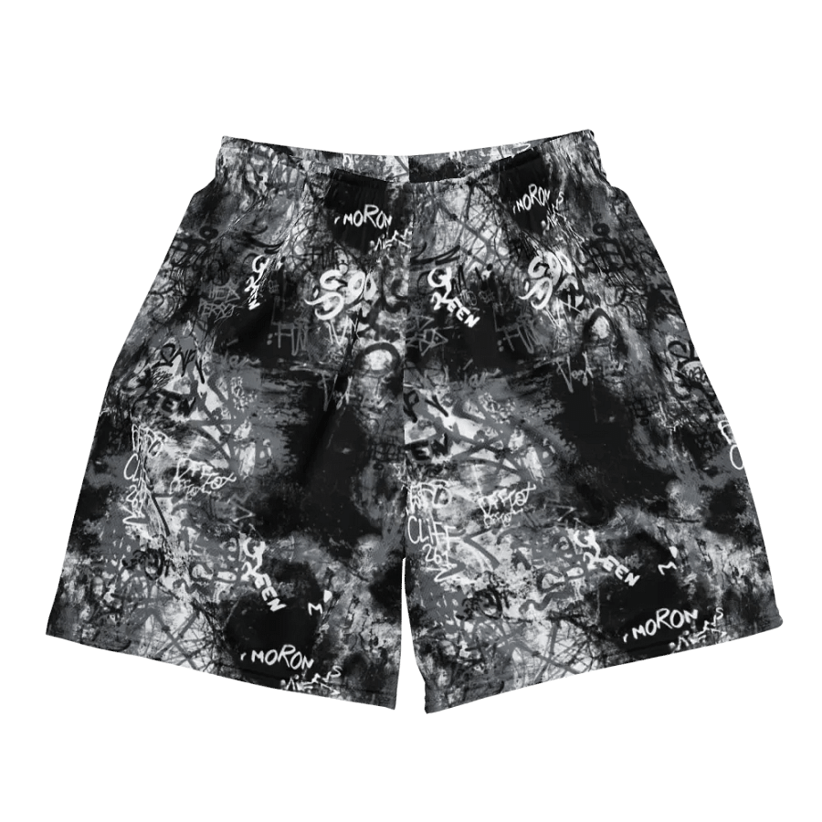 Black and White Graffiti | Recycled Unisex Mesh Shorts product image (7)