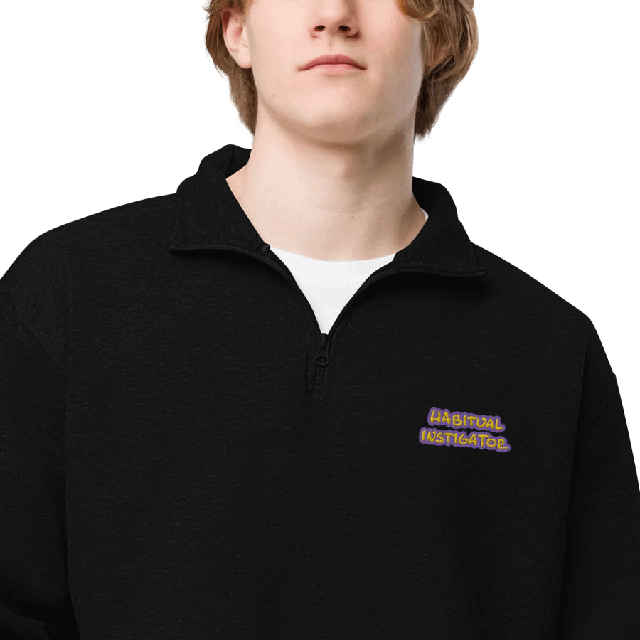 HABITUAL INSTIGATOR (tulip design) embroidered quarter zip product image (5)