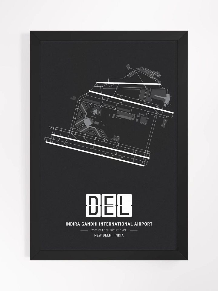 Framed Airport DEL Premium Map On Matt Paper product image (1)
