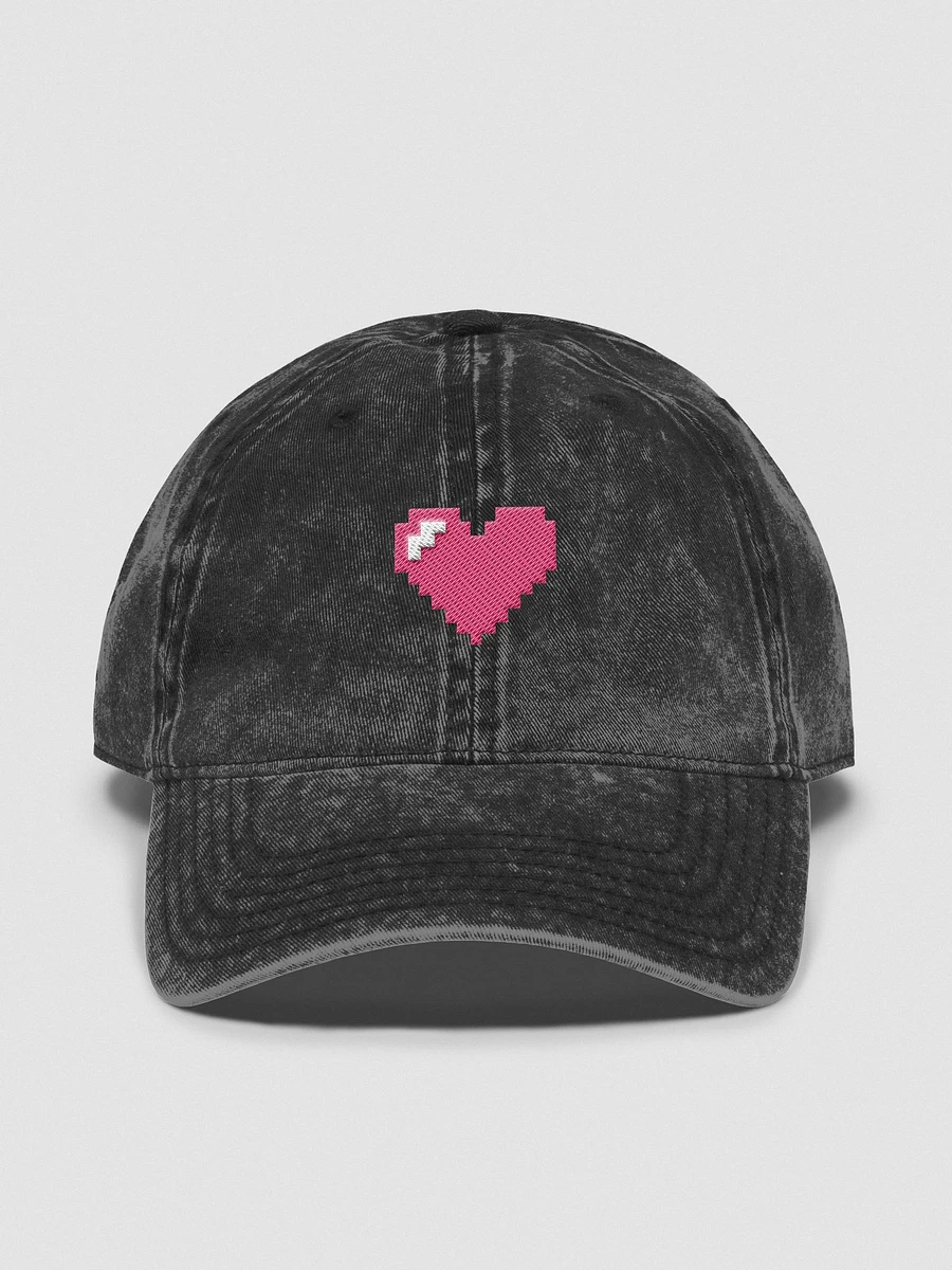 Pixel Heart Vintage Wash Cap product image (1)