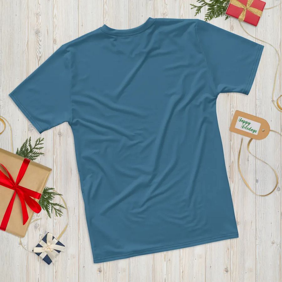 Plain Medium Blue True Summer Men's Crewneck Polyester Heavyweight Premium T-Shirt by Treasure Pie product image (12)