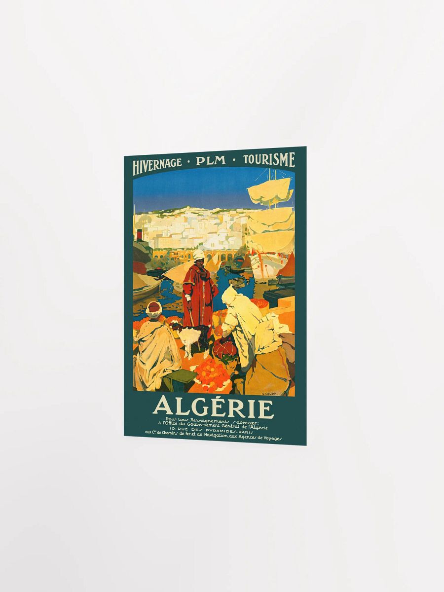 Algeria, PLM, 1930 — retro vintage travel poster, retro travel art, retro travel wall art product image (7)