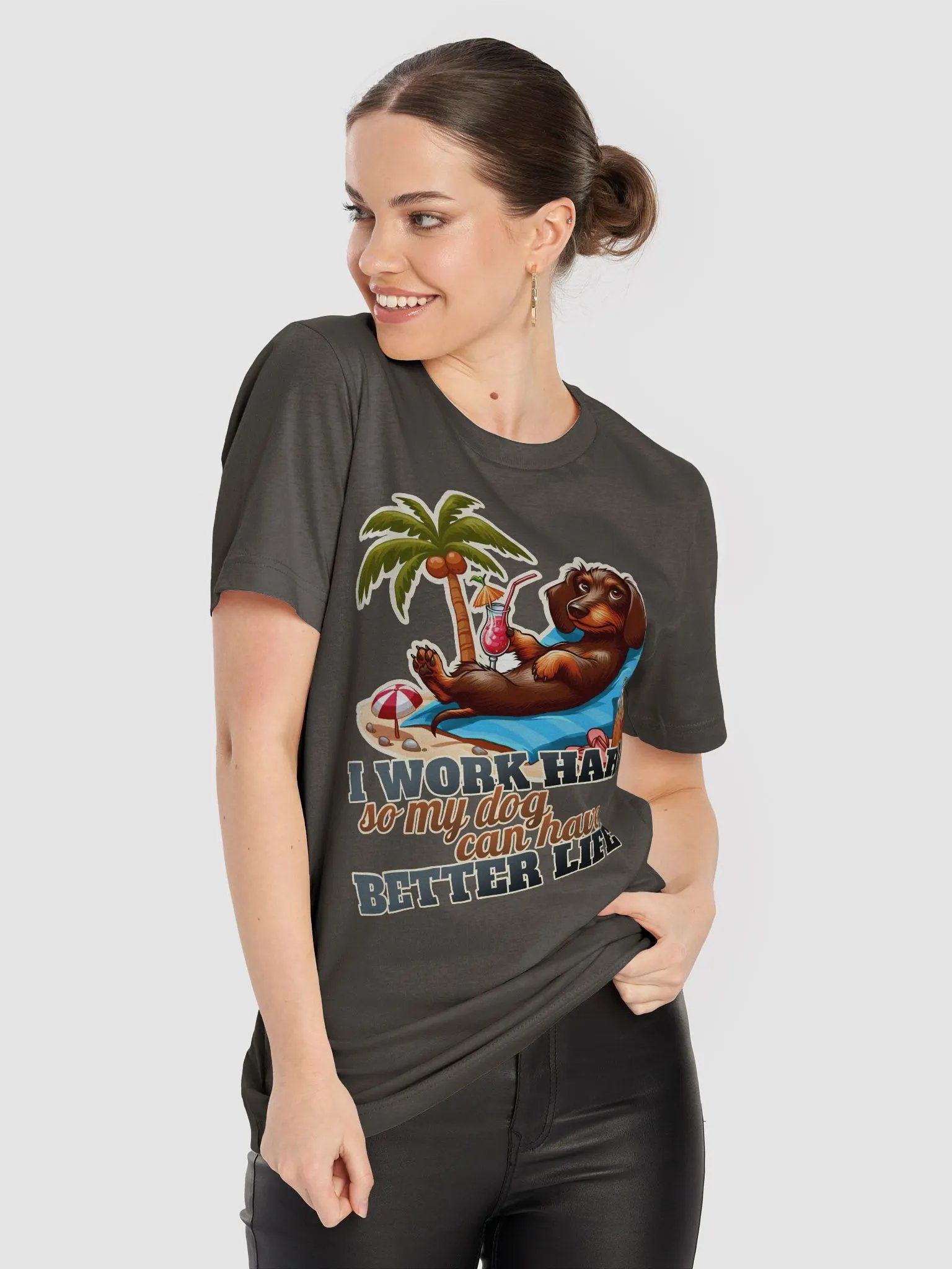 Work Hard – Dachshund - T-Shirt product image (73)