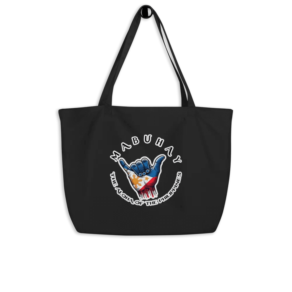 MABUHAY THE ALOHA OF THE PHILIPPINES WIDE TOTE BAG - SHAKA HANG LOOSE VIBES FOR YOUR JOURNEY product image (5)