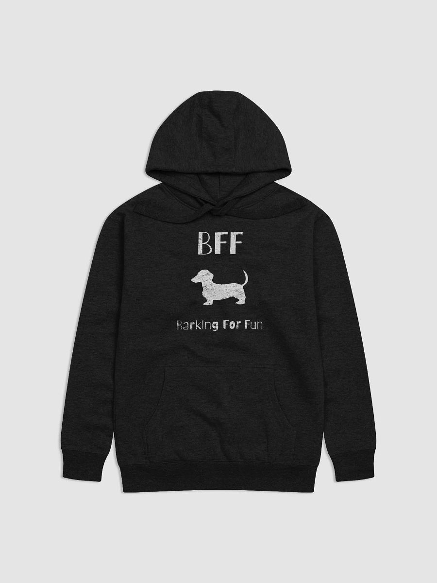 Dachshund Doxie BFF Barking for fun, noisy dog, funny pun, cute joke, unisex hoodie product image (3)