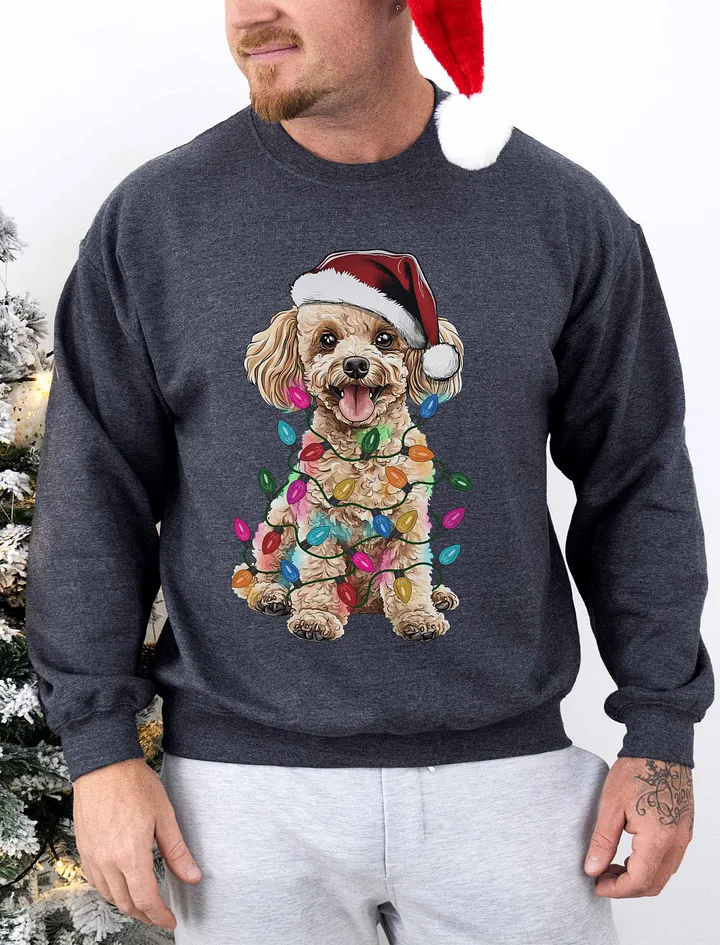 Funny Toy Poodle(Beige) Christmas Sweatshirt product image (1)