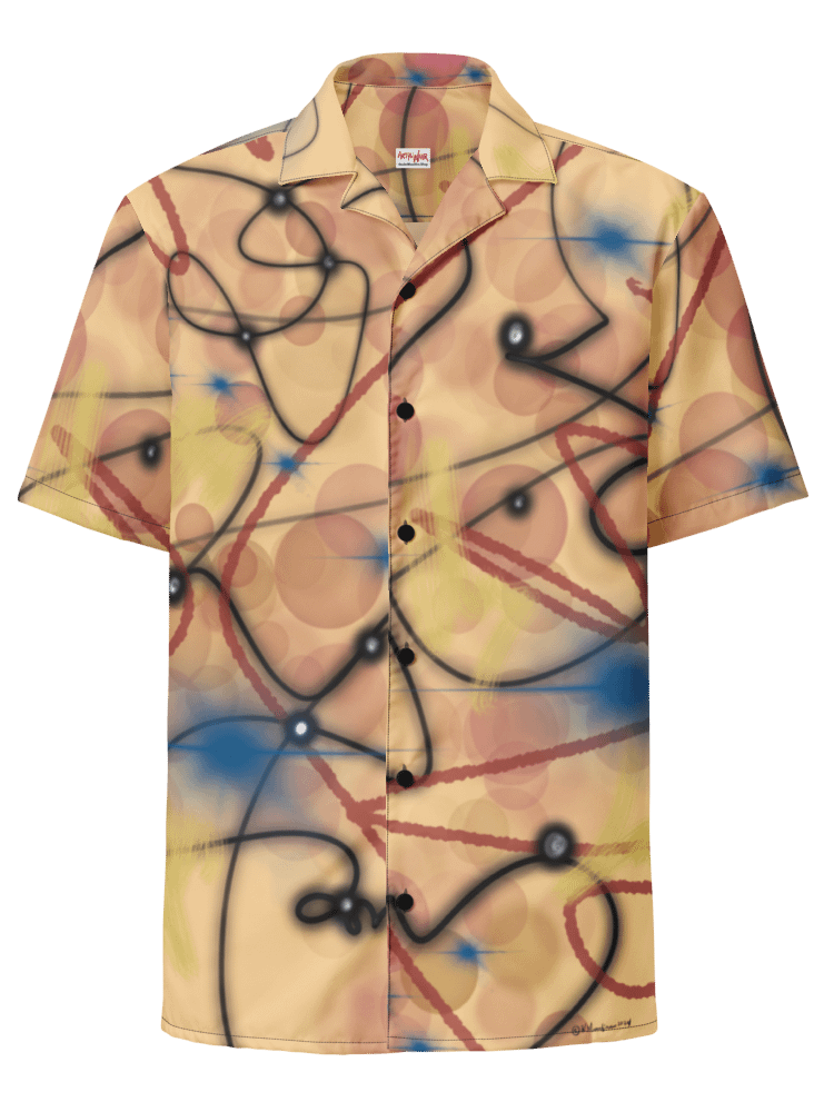 ScribbleWear #3 Unisex Hawaiian Style Shirt /Gold product image (1)