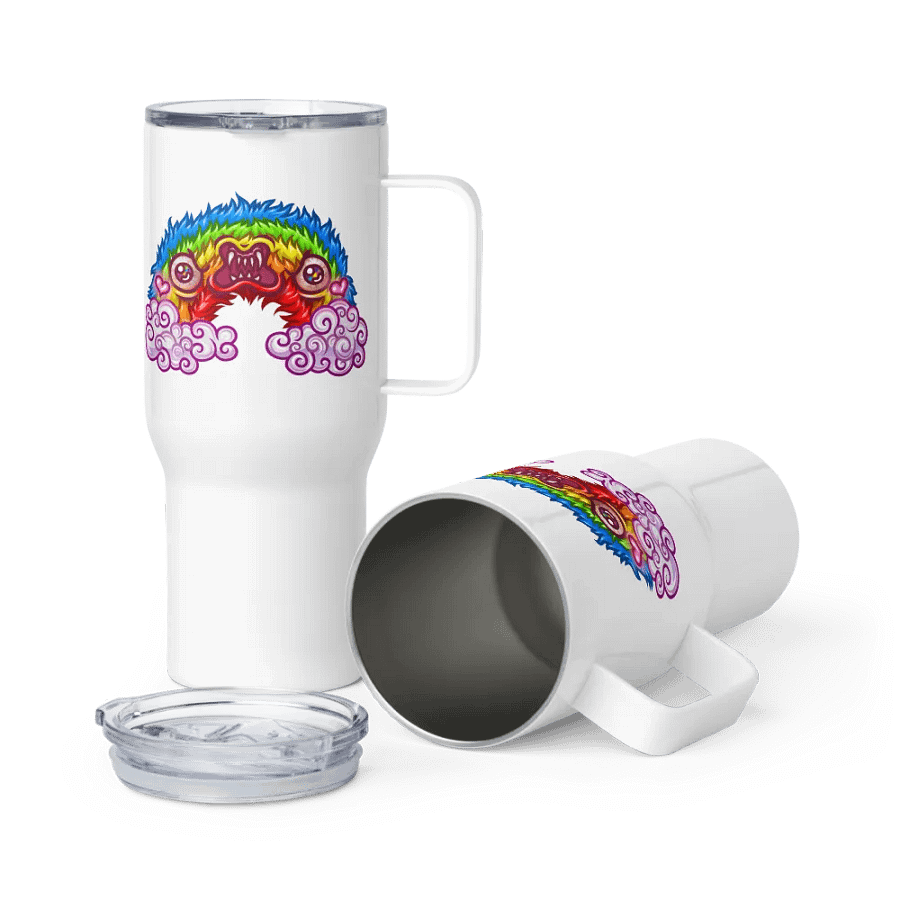 Gay Wrath Rainbow Travel Mug (With Handle) product image (6)