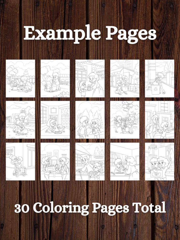 Kids Doing Community Service Printable Coloring Pages product image (3)