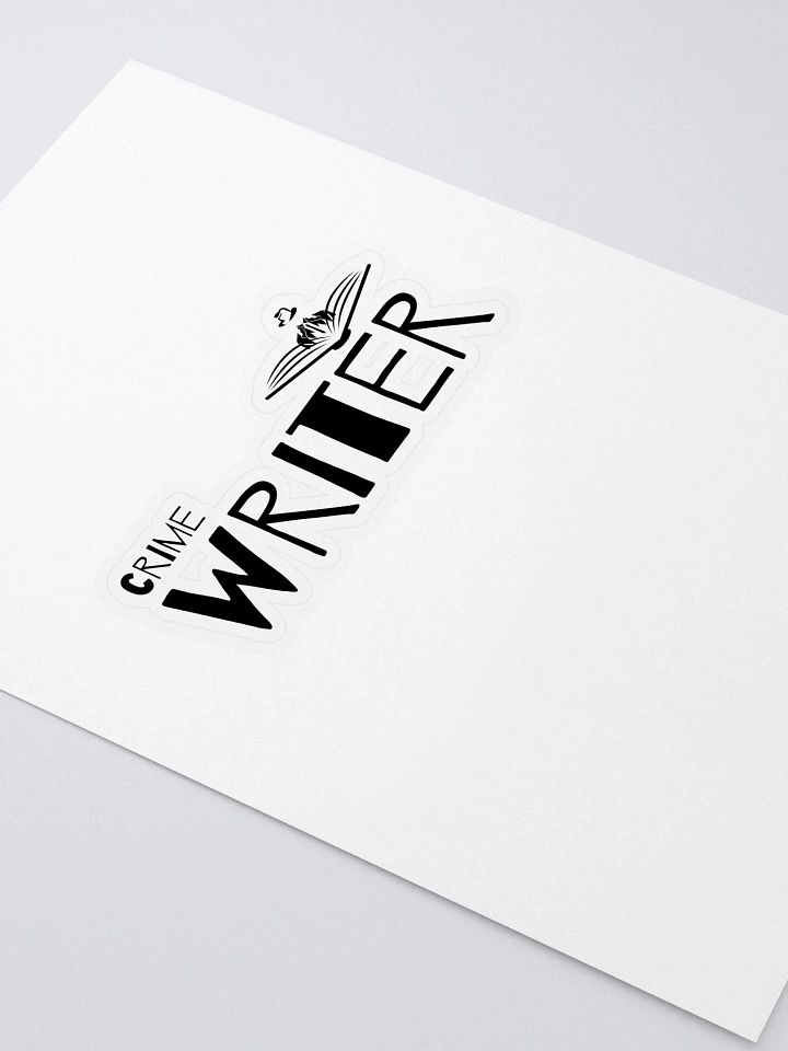 Crime Writer Sticker - Black Text product image (2)