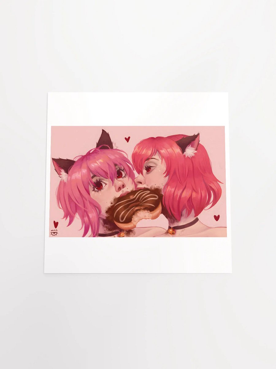 2CatGirls1Donut Print product image (18)