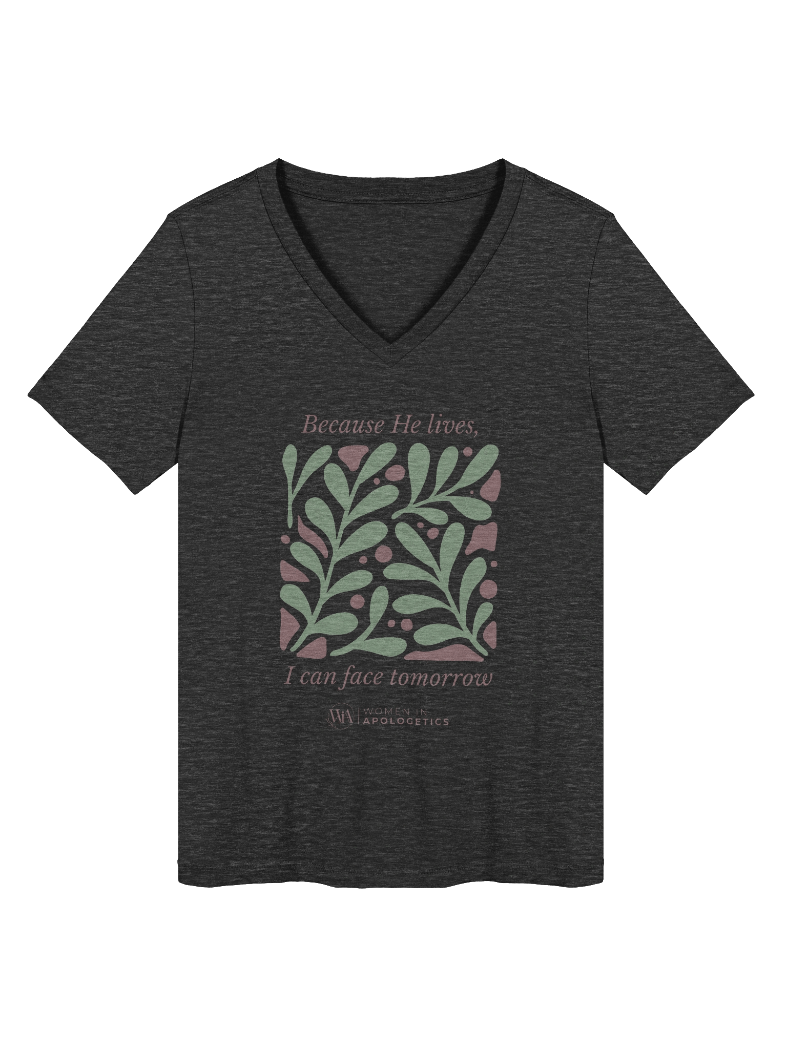 Because He Lives, I Can Face Tomorrow V-neck Shirt product image (5)