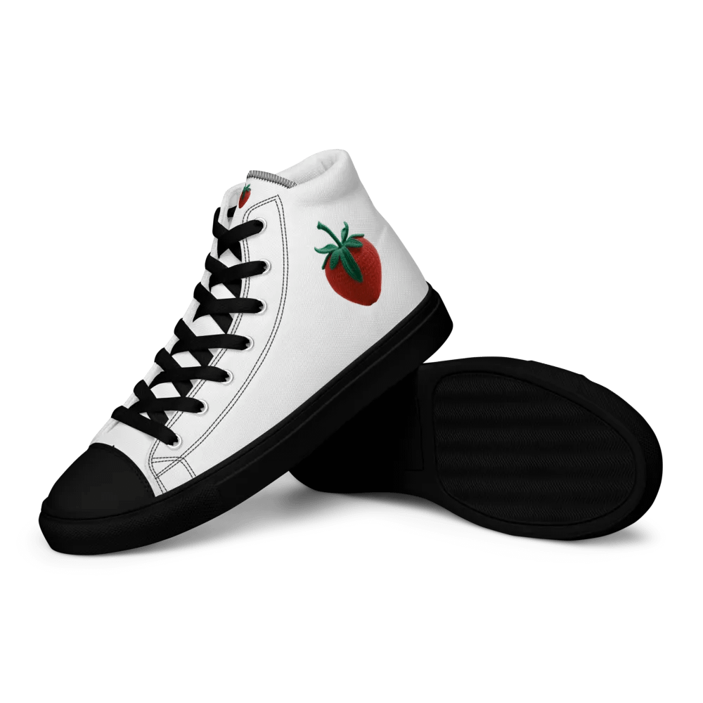 CozyAvocado Women's High Top Canvas Shoes Strawberry #01 product image (12)