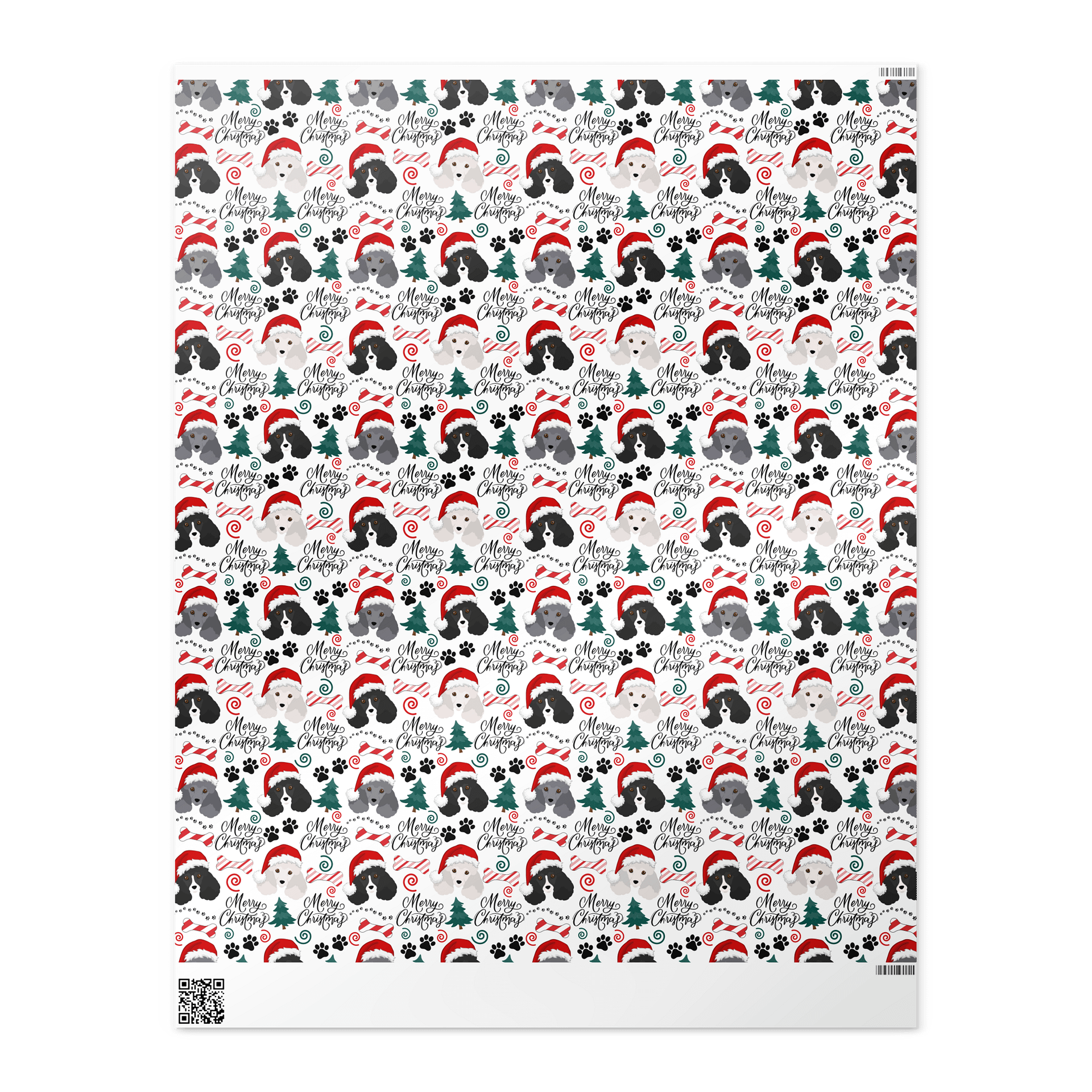 Parti Poodles Christmas Gift Wrapping Paper product image (4)