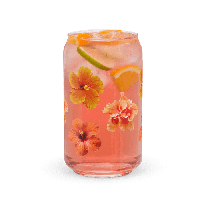 Orange Hibiscus Can Glass product image (1)