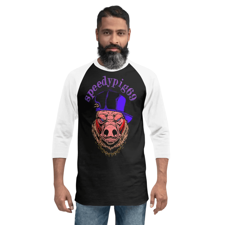 Intense Piggy Style ¾ Sleeve Tee product image (12)