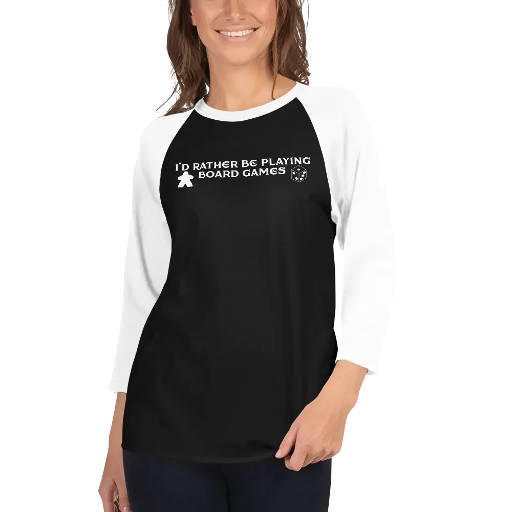 I'd Rather Be Playing Board Games Baseball Tee product image (3)