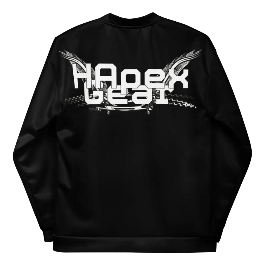 Bomber Jacket - Black - White HApex Gear White Logo product image (11)