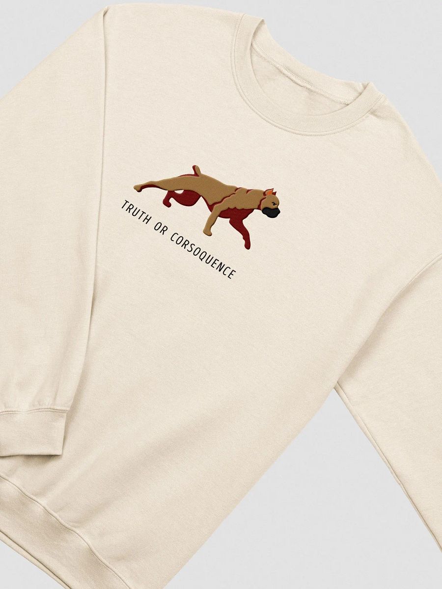 Truth or Corsoquence Sweatshirt (Embroidered) of a Cane Corso(Tan/Fawn) product image (5)