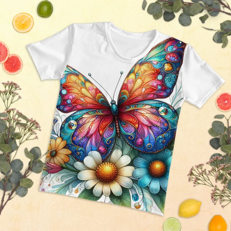 Butterfly Blossom Women's All-Over Print Tee product image (5)