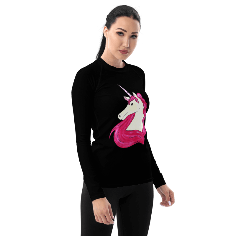 Unicorn (art by Dina R.) - Women's Rash Guard product image (1)
