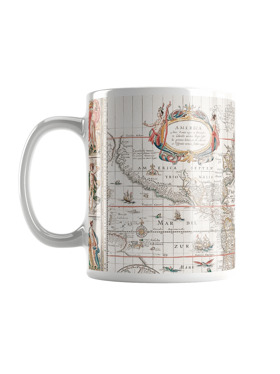 Vintage World Map White Glossy Mug product image (6)