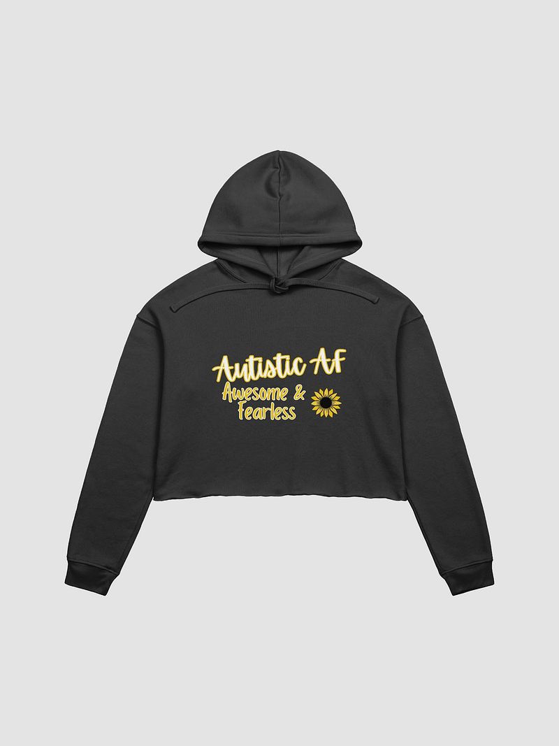 Autistic AF Sunflower Crop Hoodie