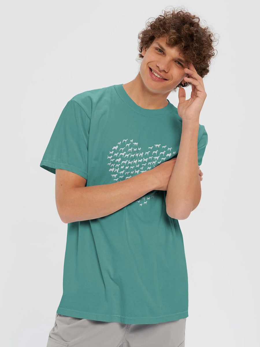 "heart made up of dogs" comfort colors tshirt product image (3)
